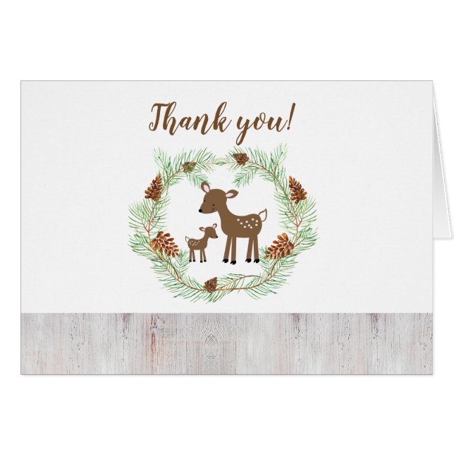 Woodland Deer Forest Baby Shower (Anverso (Horizontal))