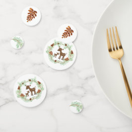 Woodland Deer Pine Cone Tree Baby Shower Confetti