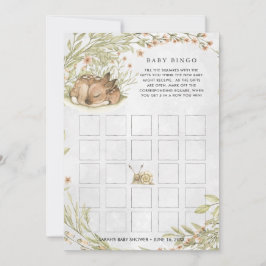 Woodland Deer | Tarjeta de bingo Baby Shower