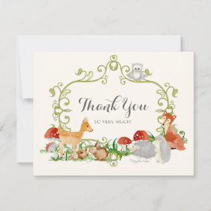 Woodland Fairy Tale Baby Shower Gracias Notas
