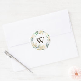 Woodland Floral Wreath Gracias Pegatinas