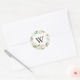 Woodland Floral Wreath Gracias Pegatinas