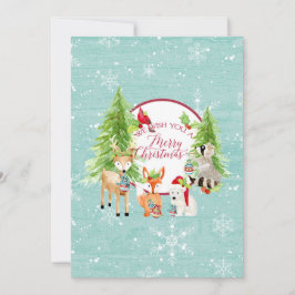 Woodland Forest Feliz Navidad Fotografía moderna