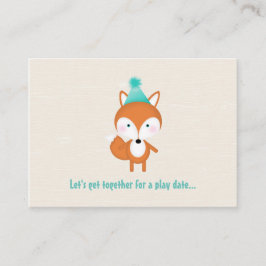 Woodland Fox con globos reproduciendo tarjetas de 