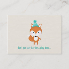 Woodland Fox con globos reproduciendo tarjetas de