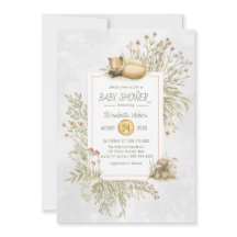 Woodland Fox | Invitación a Baby Shower forestal