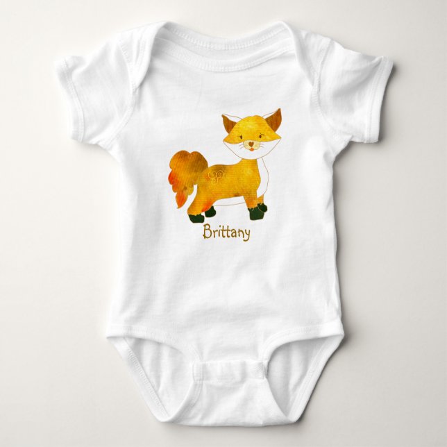 Woodland Fox + Personalizable Nombre Camisetas par (Anverso)
