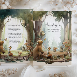 Woodland Gracias Tarjeta Baby Shower