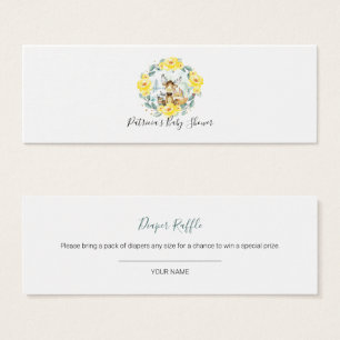 Woodland Greenery Baby Shower Diaper Raffle