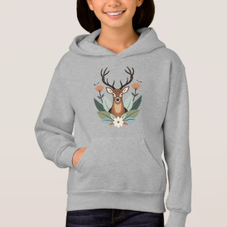 Woodland Harmony – Boho Deer Botanical Illustratio