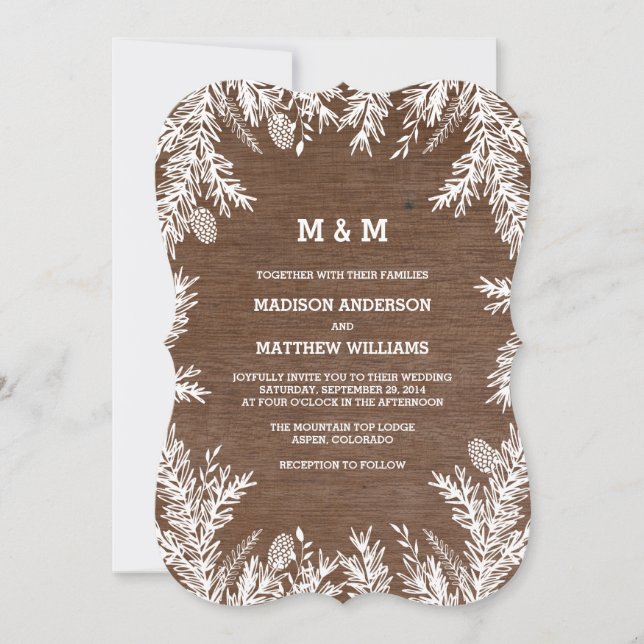 Woodland | Invitación a la boda (Anverso)