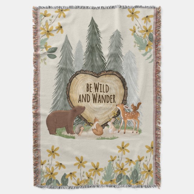 Woodland, manta para bebés, guardería, regalo para (Frente vertical)