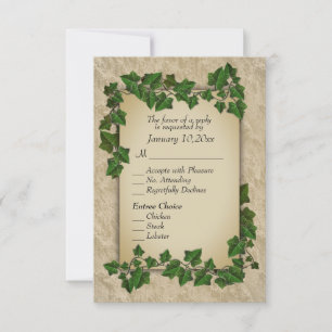 Woodland RSVP con opciones de Entree