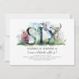 Woodland Seis - 6ª Invitación de Cumpleaños