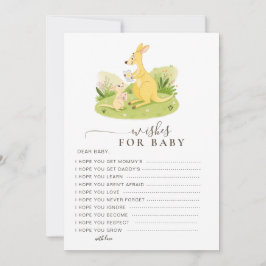 Woodland Watercolor Kangaroo Wiers For Baby Card