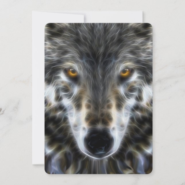 Woodland Wolf Inspirational Portrait (Anverso)