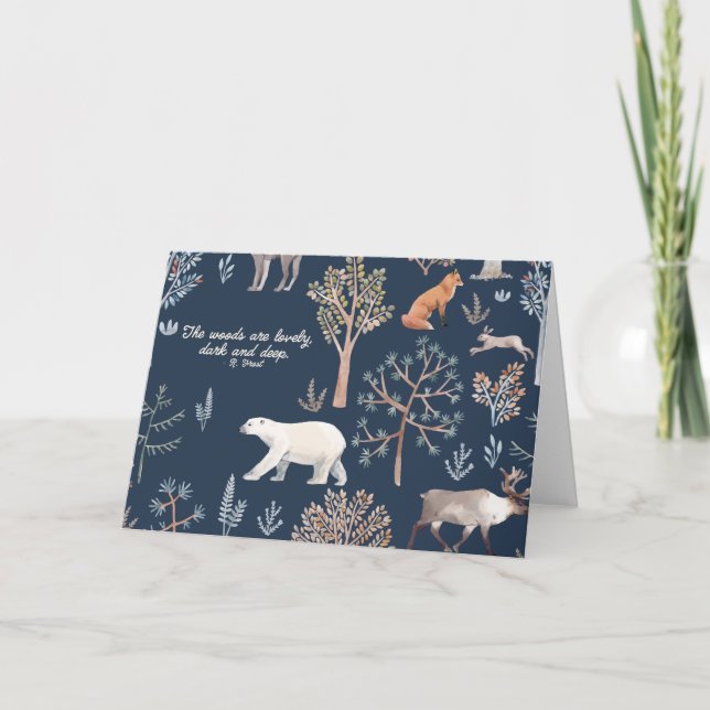 Woodland Wonders Navidades Cards Gracias Notas (Anverso)