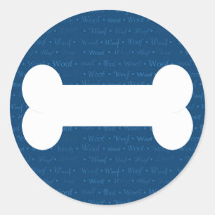 Woof Dog Bone Pegatina