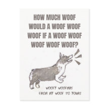 Woofy Woofmas: Tarjeta Navidad con corgi de ladrid