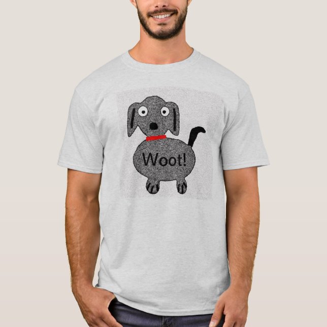 ¡Woot! La camiseta de los hombres del perrito (Anverso)