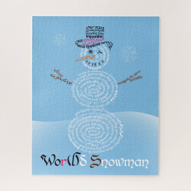 Wor(l)d Snowman Puzzle (Vertical)