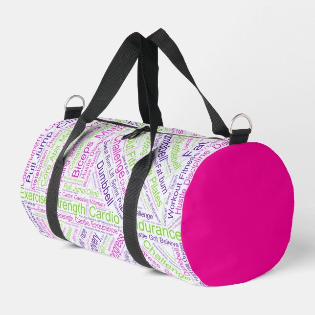 Word Cloud Fitness, Bolsa de ejercicios de duffle (Esquina izquierda)