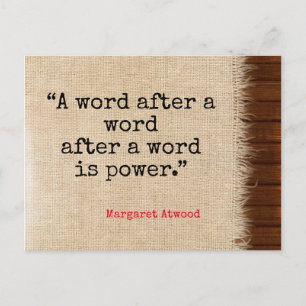 Word es Postal de presupuesto de Power Atwood