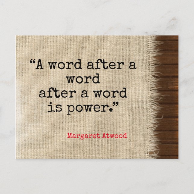 Word es Postal de presupuesto de Power Atwood (Anverso)