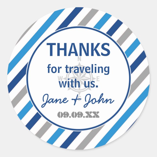 World Awath Baby Shower Gracias Pegatina (Anverso)