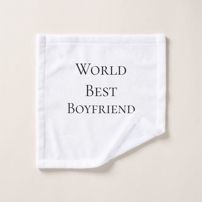 World best boyfriend husband man valentine's day m (Toallita)