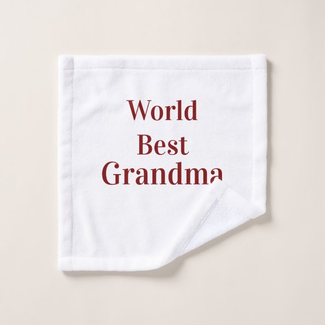 World best Grandma grandmother grandparents pink n (Toallita)