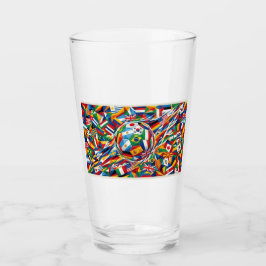 World Cup 2026 Nations Flag Soccer Ball Glass Mug