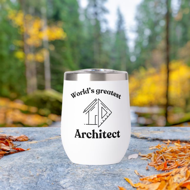 World’s Greatest Architect Custom Name Typography (Al aire libre (girado))