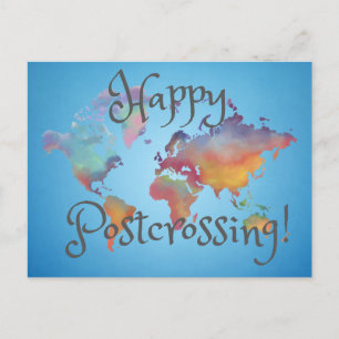 World - Tarjeta postal feliz