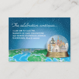 World Travel Snow Globe Bar Bat Mitzvah Recepción