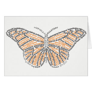 World Word Monarch Butfly Card