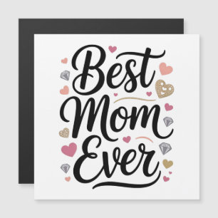 World's Best Mom Diamonds Magnetic Card