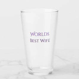 Worlds best wife Personalized Glass Cup