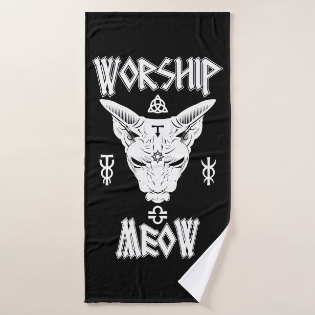 Worship Meow (Toalla de baño)