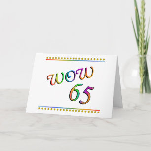 WOW 65th Birthday - Tarjeta divertida