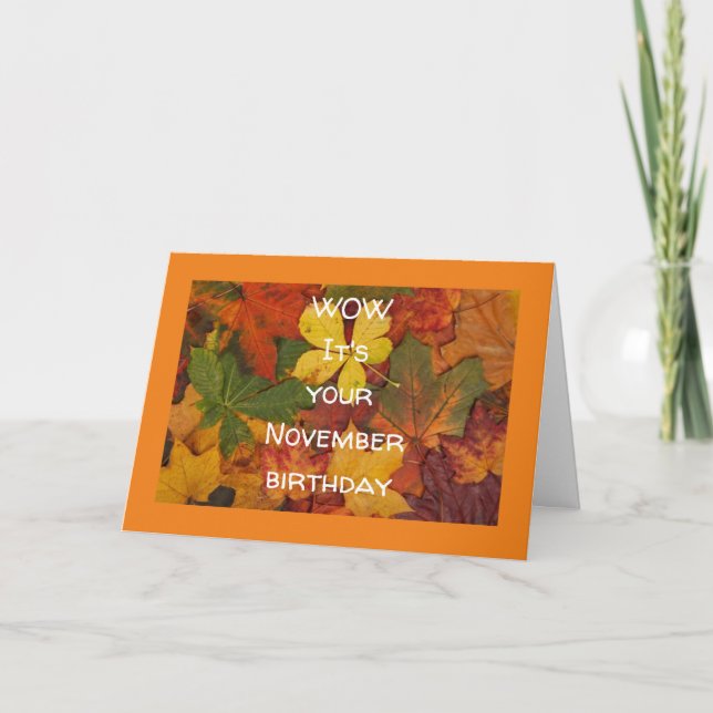 WOW ES TU TARJETA DE CUMPLEAÑOS *** DE NOVIEMBRE (Anverso)