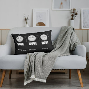 Wow luna sin expresión cara lumbar almohada