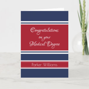 Wow! Tarjeta de graduación médica