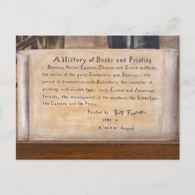 WPA Murals 1 ~ postal (Anverso)