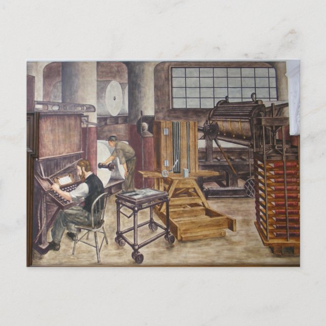 WPA Murals 7 ~ postal (Anverso)