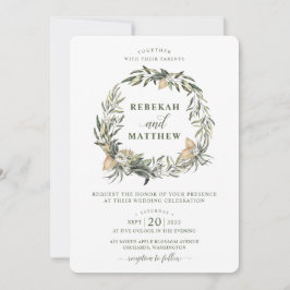 Wreath botánica blanca | Invitación a la boda