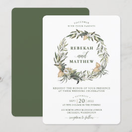 Wreath botánica blanca | Invitación a la boda