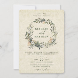 Wreath botánica blanca | Invitación a la boda