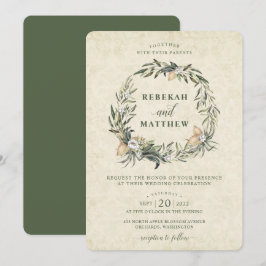 Wreath botánica blanca | Invitación a la boda