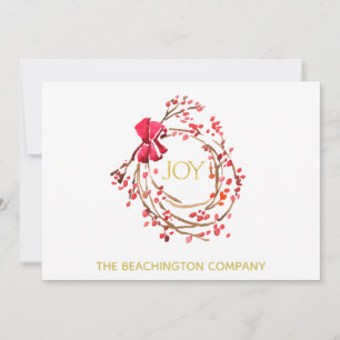 *~* Wreath Corporate JOY tarjeta de vacaciones de 